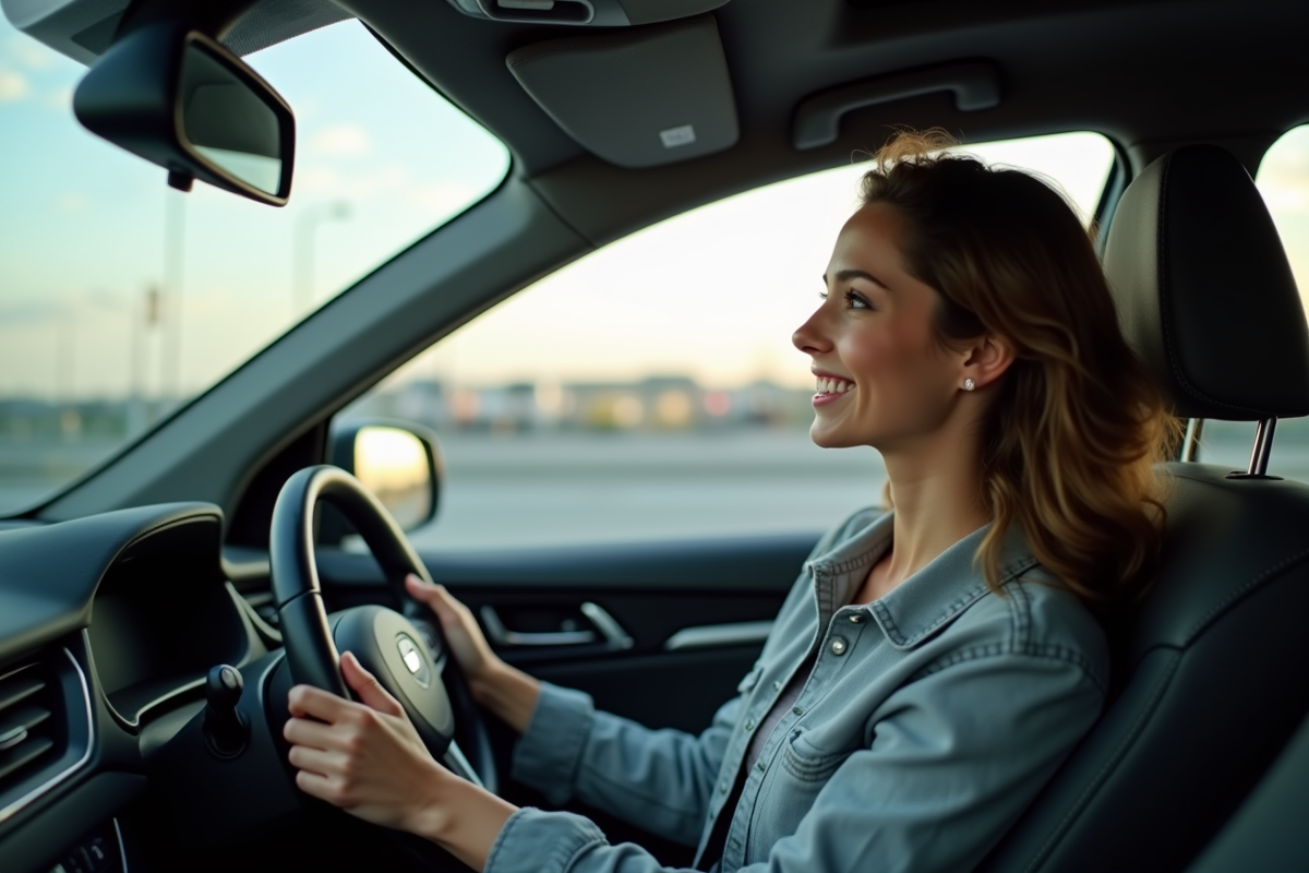 Jeune femme détendue dans l