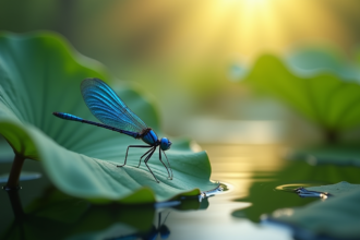 Libellule symbolisant la transformation dans les cultures ancestrales
