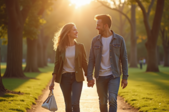 Couple sans enfants discutant de leur identité unique