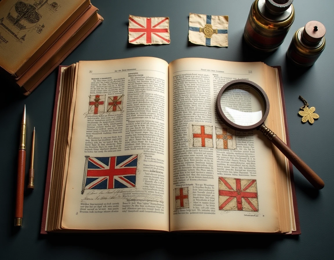 Livres et documents de recherche sur l'histoire des drapeaux du Royaume-Uni et leurs croix héraldiques