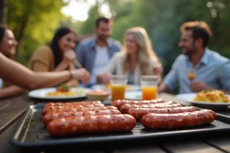 1 kg de saucisses pour un repas convivial entre amis